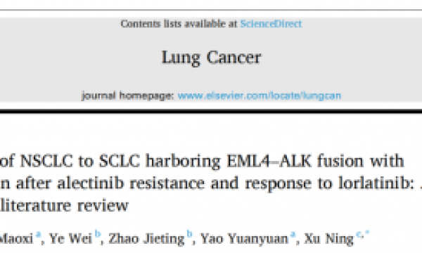 NGS精准指导：ALK V1180L伴SCLC转化双重耐药，洛拉替尼治疗获益