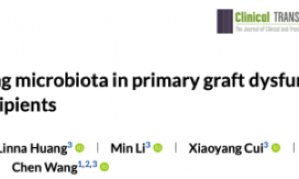 mNGS揭示肺部菌群在肺移植受者原发性移植物功能障碍中的作用