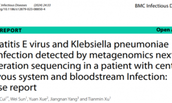 mNGS快速诊断罕见中枢、血液双系统混合感染