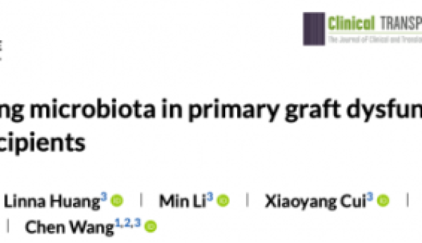 mNGS揭示肺部菌群在肺移植受者原发性移植物功能障碍中的作用